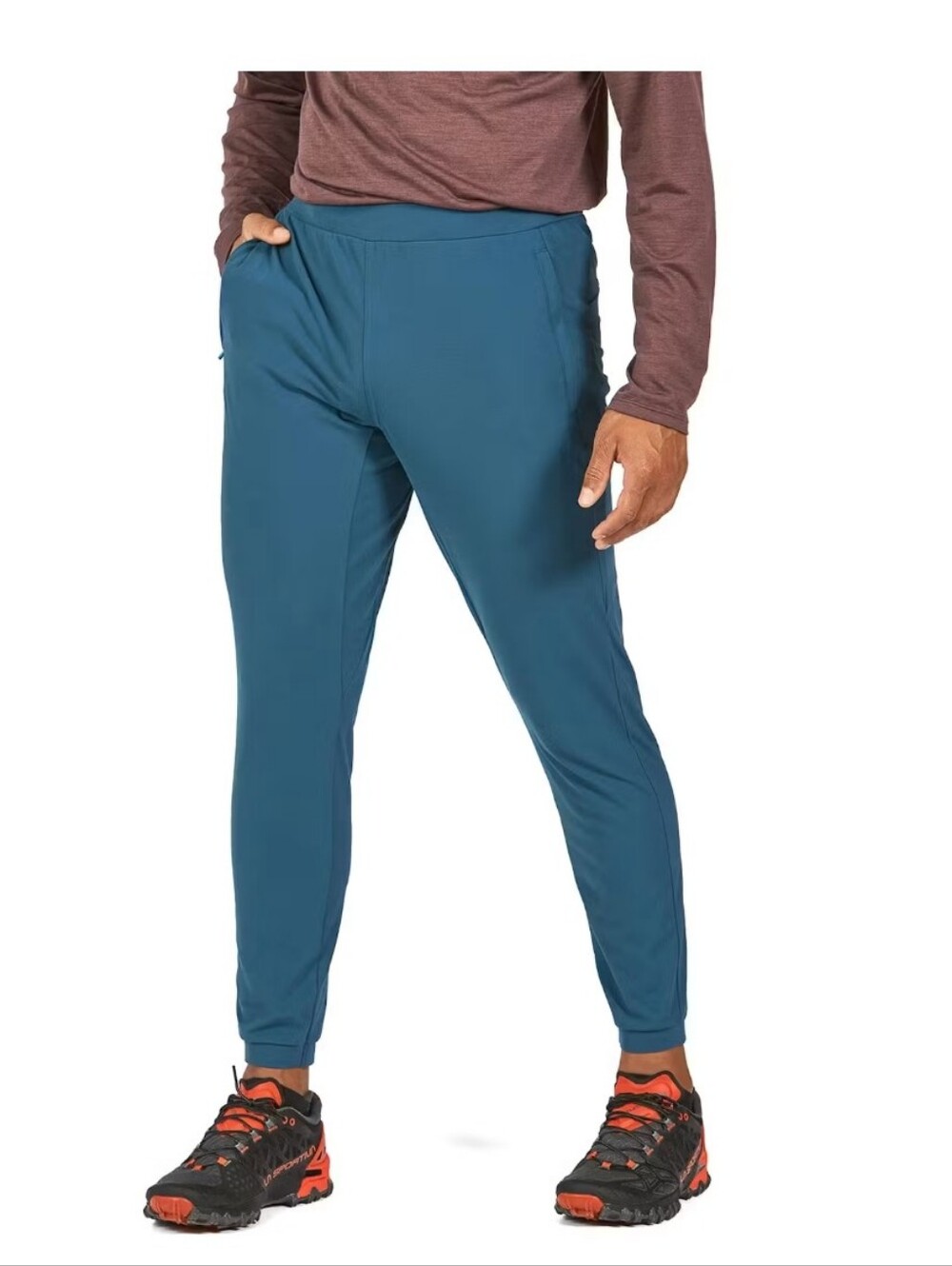 Mens Janji Mercury Track Running Pant - Teal Blue - Medium